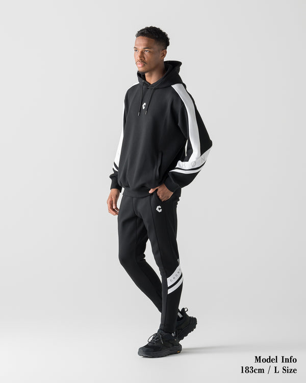 CRONOS DUAL PANEL HOODIE【BLACK×WHITE】