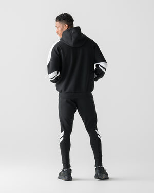 CRONOS DUAL PANEL HOODIE【BLACK×WHITE】