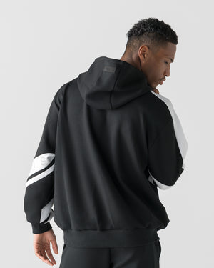 CRONOS DUAL PANEL HOODIE【BLACK×WHITE】