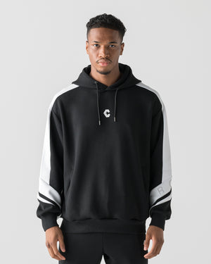 CRONOS DUAL PANEL HOODIE【BLACK×WHITE】