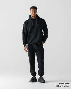 CRONOS BLACKLETTER SOFT MOTION HOODIE【BLACK】