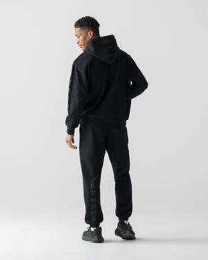CRONOS BLACKLETTER SOFT MOTION HOODIE【BLACK】