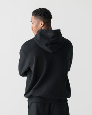 CRONOS BLACKLETTER SOFT MOTION HOODIE【BLACK】