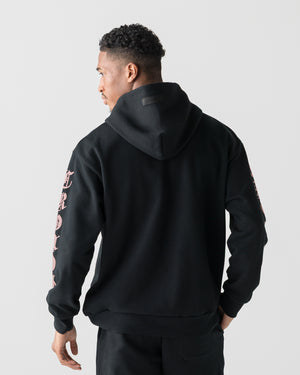 CRONOS BLACKLETTER SOFT MOTION HOODIE【BLACK×PINK】
