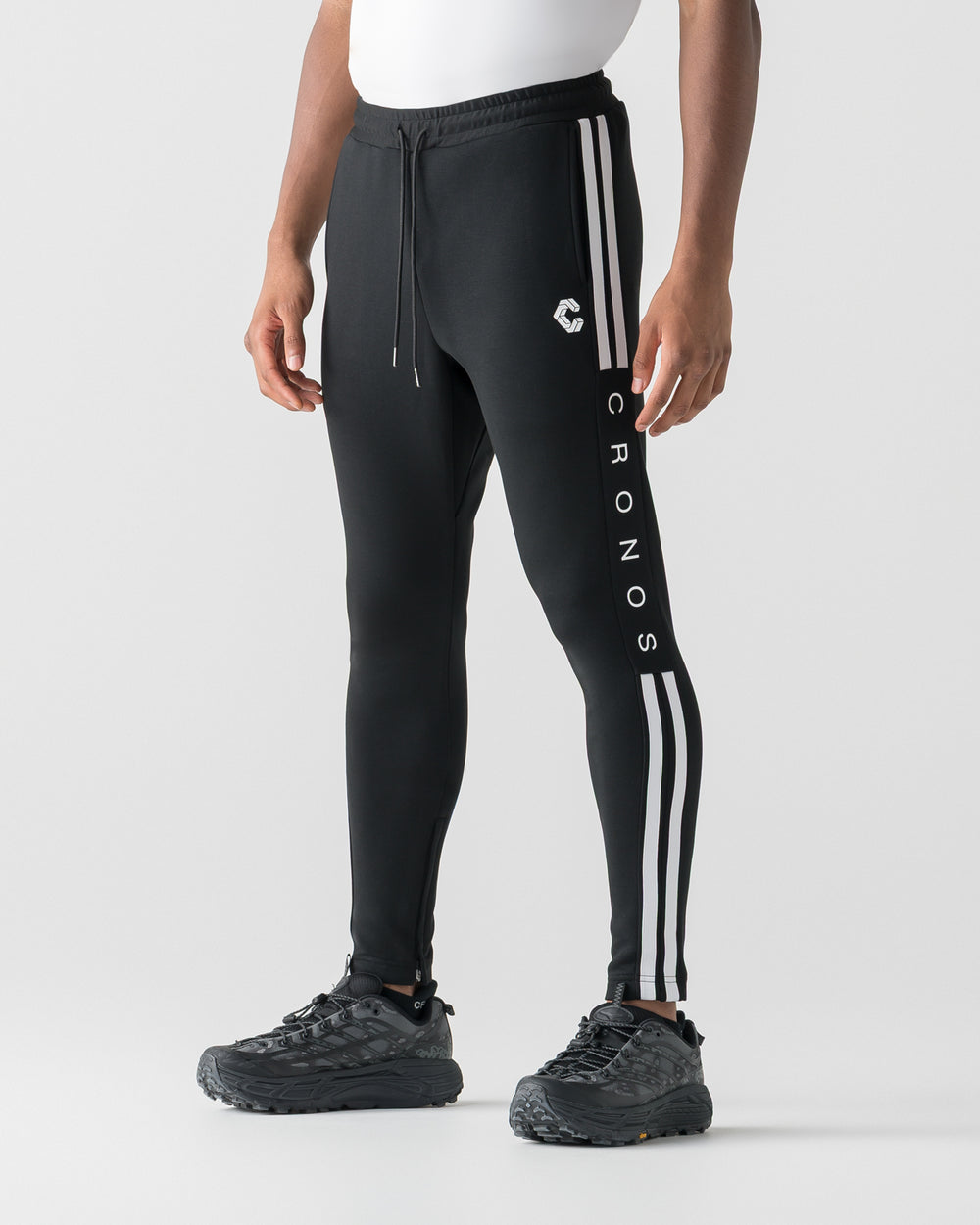 CRONOS RE-LINE SKINNY PANTS【BLACK×WHITE】