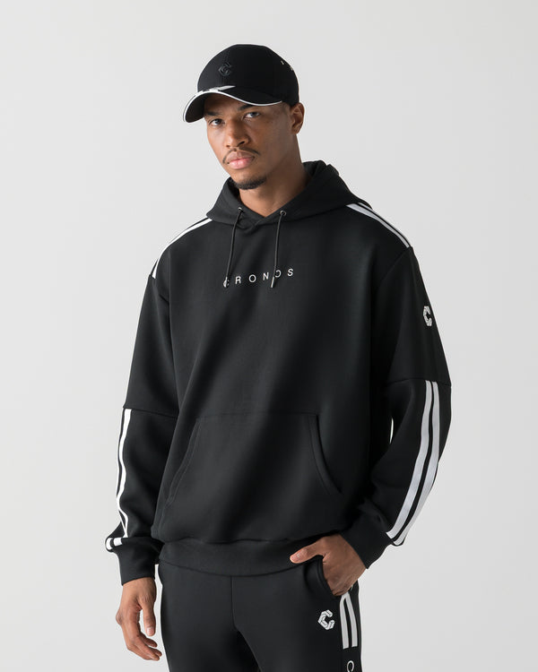 CRONOS RE-LINE HOODIE【BLACK×WHITE】