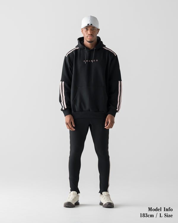 CRONOS RE-LINE HOODIE【BLACK×PINK】