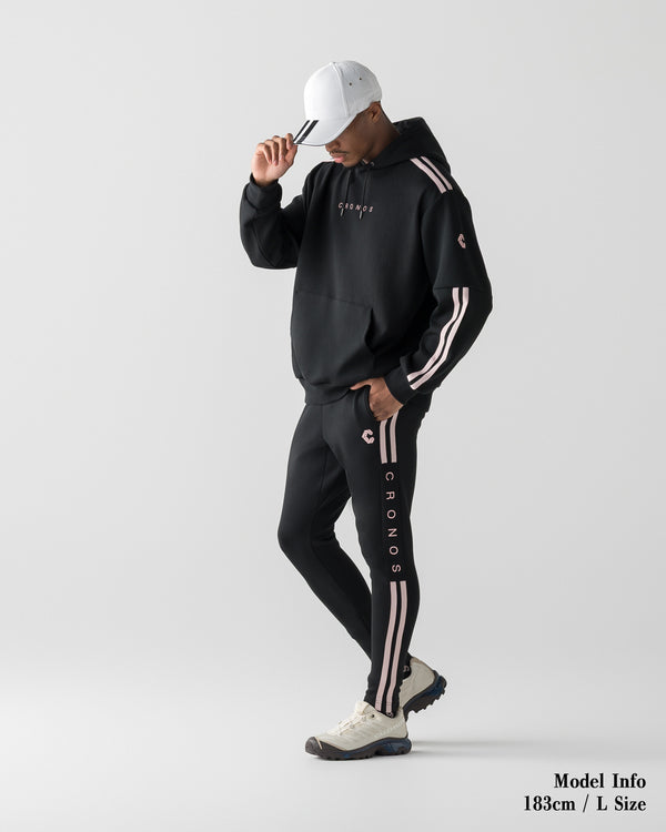 CRONOS RE-LINE HOODIE【BLACK×PINK】