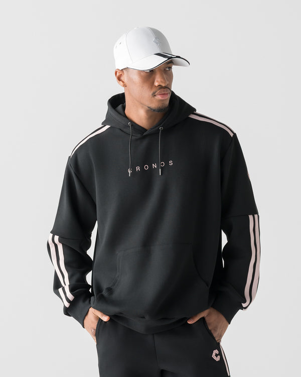 CRONOS RE-LINE HOODIE【BLACK×PINK】