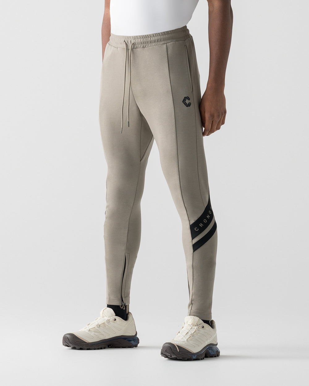 CRONOS DUAL PANEL SKINNY PANTS【TAUPE】