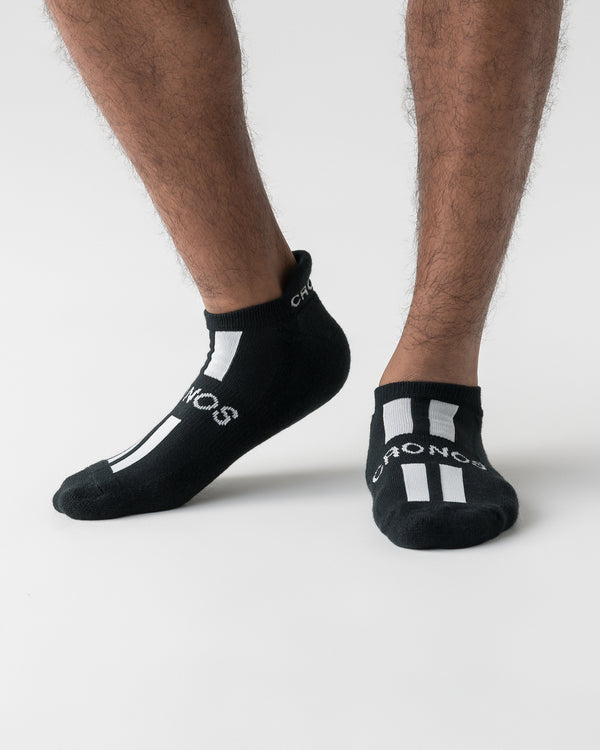 CRONOS LINE MARK SOCKS【BLACK×WHITE】