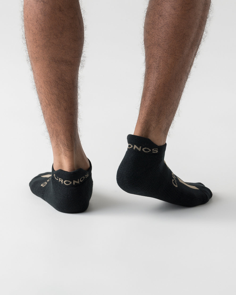 CRONOS LINE MARK SOCKS【BLACK×TAUPE】
