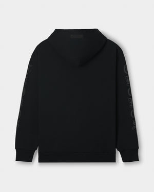 CRONOS BLACKLETTER SOFT MOTION HOODIE【BLACK】