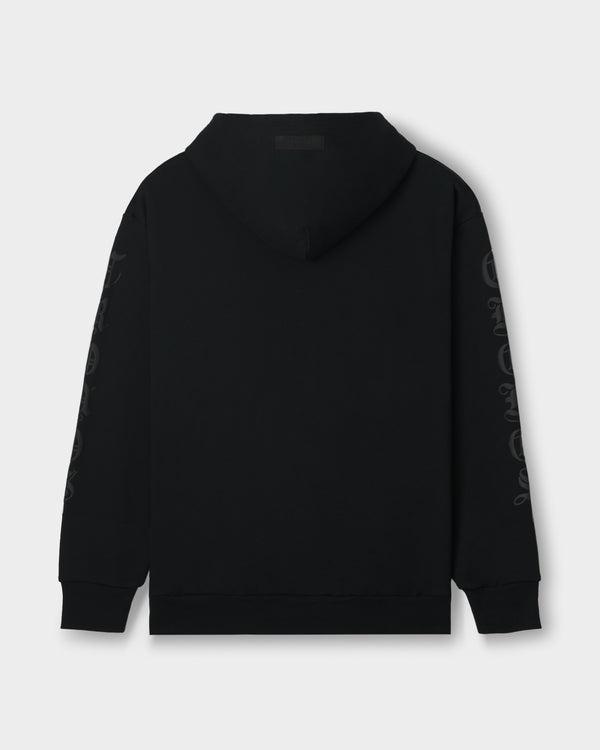 CRONOS BLACKLETTER SOFT MOTION HOODIE【BLACK】