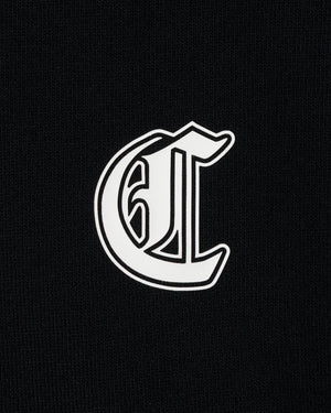 CRONOS BLACKLETTER SOFT MOTION HOODIE【BLACK×WHITE】