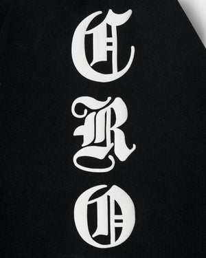 CRONOS BLACKLETTER SOFT MOTION HOODIE【BLACK×WHITE】