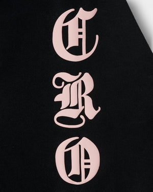 CRONOS BLACKLETTER SOFT MOTION HOODIE【BLACK×PINK】