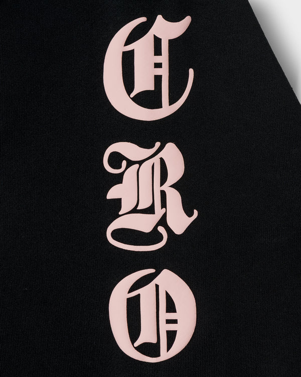 CRONOS BLACKLETTER SOFT MOTION HOODIE【BLACK×PINK】