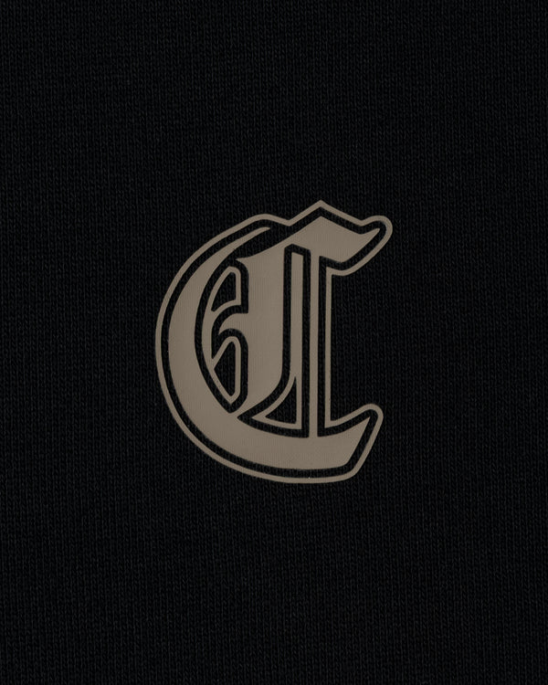 CRONOS BLACKLETTER SOFT MOTION HOODIE【BLACK×TAUPE】