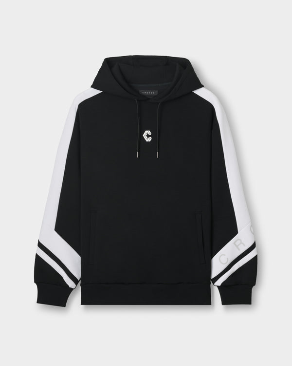 CRONOS DUAL PANEL HOODIE【BLACK×WHITE】