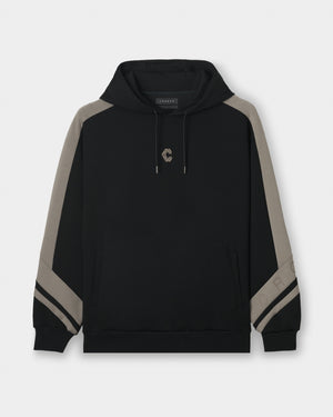 CRONOS DUAL PANEL HOODIE【BLACK×TAUPE】