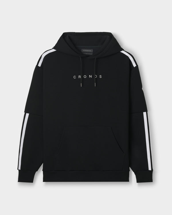 CRONOS RE-LINE HOODIE【BLACK×WHITE】