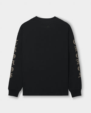 CRONOS BLACKLETTER SOFT MOTION L/S TEE【BLACK×TAUPE】