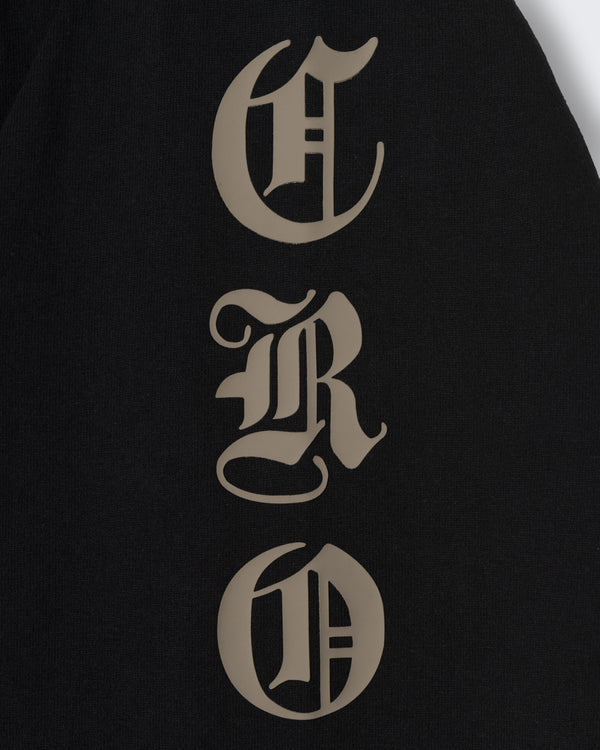 CRONOS BLACKLETTER SOFT MOTION L/S TEE【BLACK×TAUPE】