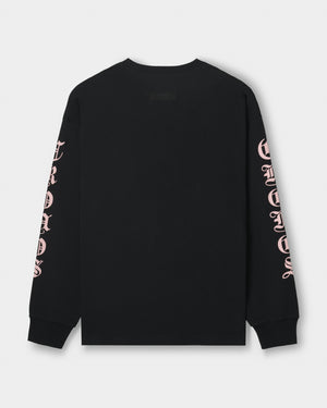 CRONOS BLACKLETTER SOFT MOTION L/S TEE【BLACK×PINK】