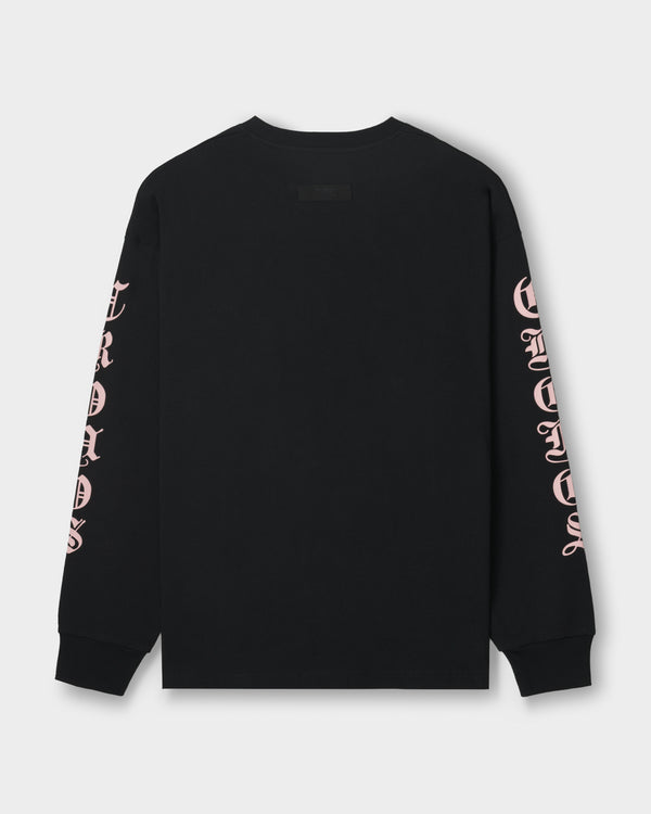 CRONOS BLACKLETTER SOFT MOTION L/S TEE【BLACK×PINK】