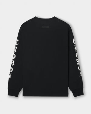 CRONOS BLACKLETTER SOFT MOTION L/S TEE【BLACK×WHITE】