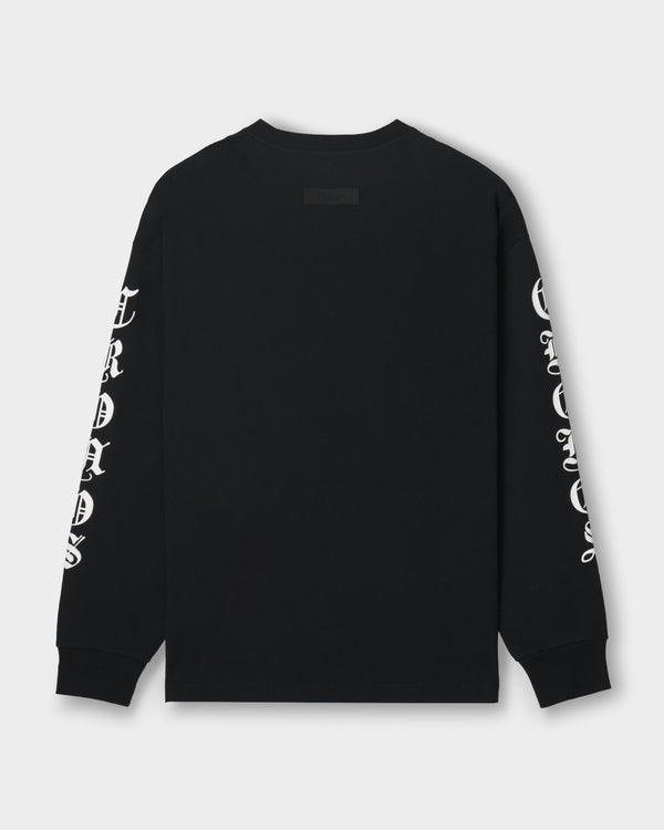 CRONOS BLACKLETTER SOFT MOTION L/S TEE【BLACK×WHITE】