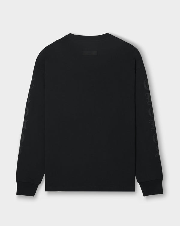 CRONOS BLACKLETTER SOFT MOTION L/S TEE【BLACK】