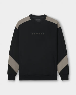CRONOS AIRWARM SWEAT【BLACK×TAUPE】
