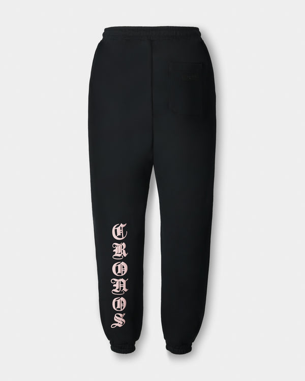 CRONOS BLACKLETTER SOFT MOTION SWEAT PANTS【BLACK×PINK】