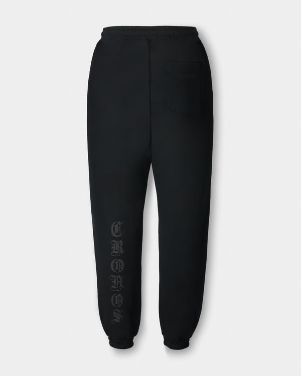 CRONOS BLACKLETTER SOFT MOTION SWEAT PANTS【BLACK】