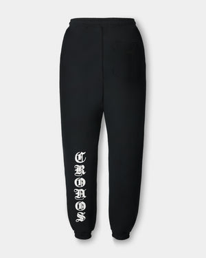 CRONOS BLACKLETTER SOFT MOTION SWEAT PANTS【BLACK×WHITE】