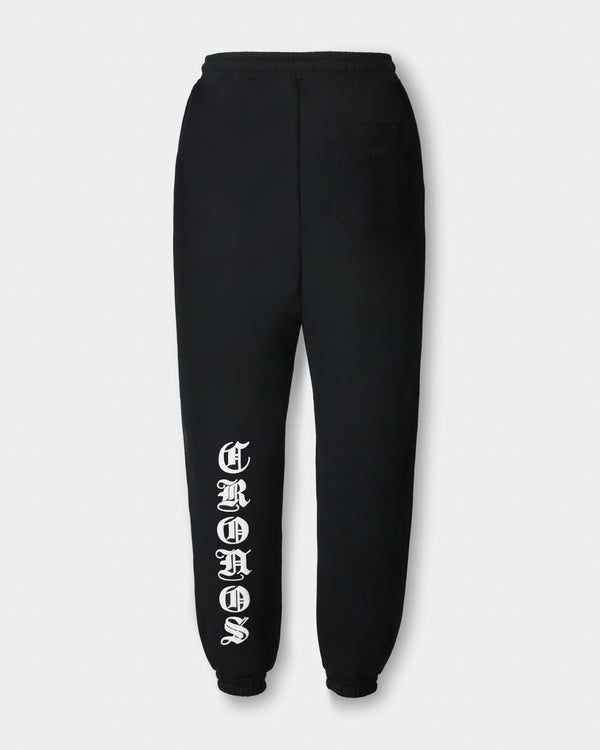 CRONOS BLACKLETTER SOFT MOTION SWEAT PANTS【BLACK×WHITE】