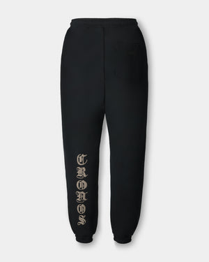 CRONOS BLACKLETTER SOFT MOTION SWEAT PANTS【BLACK×TAUPE】
