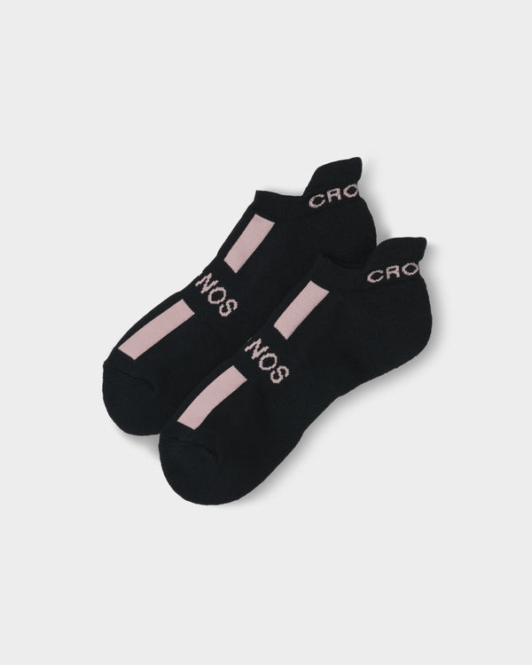CRONOS LINE MARK SOCKS【BLACK×PINK】