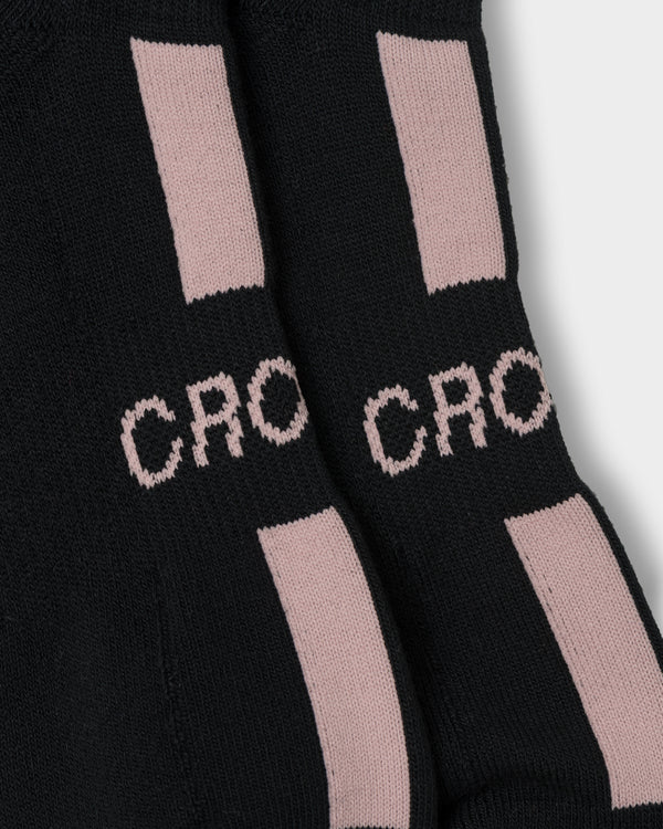 CRONOS LINE MARK SOCKS【BLACK×PINK】