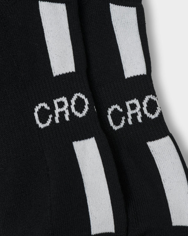 CRONOS LINE MARK SOCKS【BLACK×WHITE】