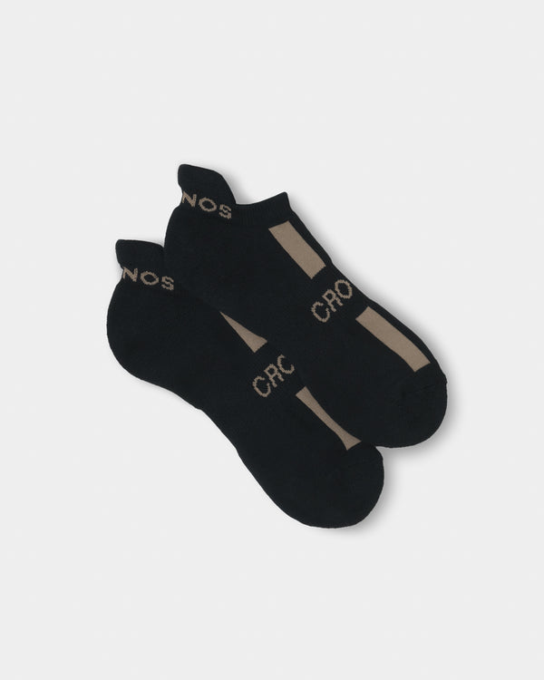 CRONOS LINE MARK SOCKS【BLACK×TAUPE】