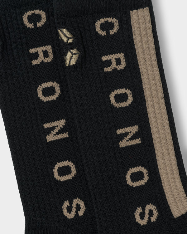 CRONOS LINEWEAVE SOCKS【BLACK×TAUPE】