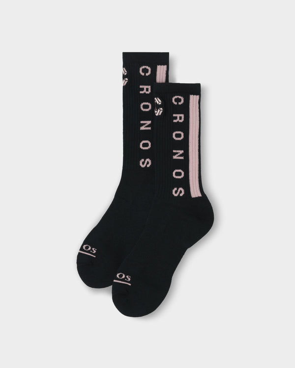 CRONOS LINEWEAVE SOCKS【BLACK×PINK】