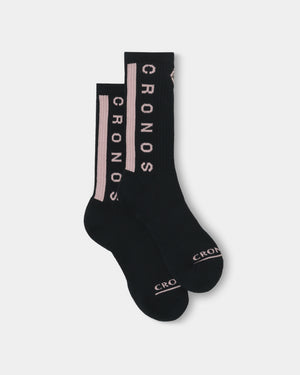 CRONOS LINEWEAVE SOCKS【BLACK×PINK】