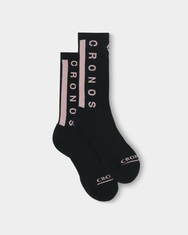 CRONOS LINEWEAVE SOCKS【BLACK×PINK】