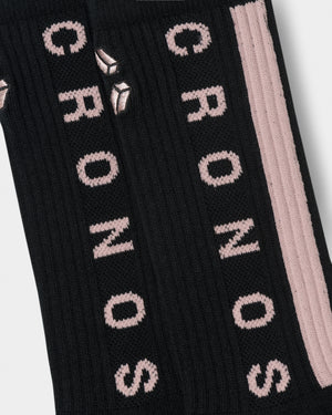 CRONOS LINEWEAVE SOCKS【BLACK×PINK】