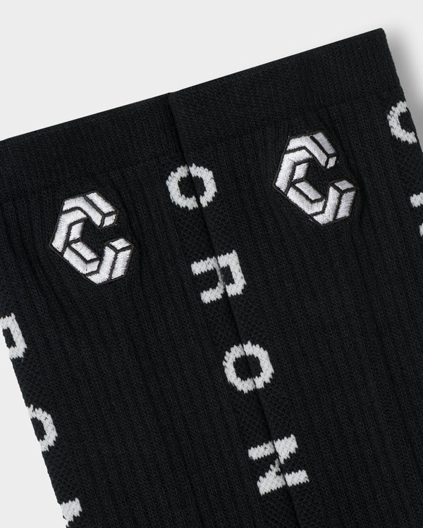 CRONOS LINEWEAVE SOCKS【BLACK×WHITE】