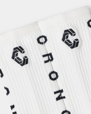 CRONOS LINEWEAVE SOCKS【WHITE】